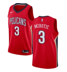 Men's Nike New Orleans Pelicans #3 Nikola Mirotic Authentic Red NBA Jersey Statement Edition