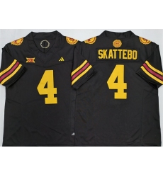 Men's Arizona State Sun Devils #4 Cam Skattebo Black 2025 F.U.S.E. Vapor Limited Stitched Jersey