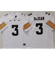 Men's Iowa Hawkeyes #3 Cooper DeJean White F.U.S.E. Stitched Jersey
