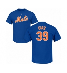 Baseball New York Mets #39 Edwin Diaz Royal Blue Name & Number T-Shirt