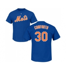 MLB Nike New York Mets #30 Michael Conforto Royal Blue Name & Number T-Shirt