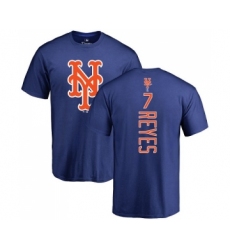 MLB Nike New York Mets #7 Jose Reyes Royal Blue Backer T-Shirt