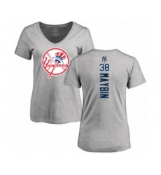 Baseball Women's New York Yankees #38 Cameron Maybin Ash Backer T-Shirt