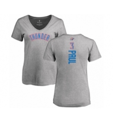 Basketball Women's Oklahoma City Thunder #3 Chris Paul Ash Backer T-Shirt