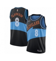 Youth Cleveland Cavaliers #8 Jordan Clarkson Swingman Black Hardwood Classics Finished Basketball Jersey