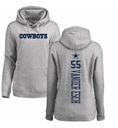 NFL Women's Nike Dallas Cowboys #55 Leighton Vander Esch Ash Backer Pullover Hoodie