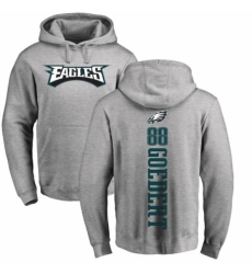 Nike Philadelphia Eagles #88 Dallas Goedert Ash Backer Pullover Hoodie