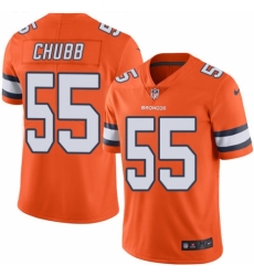 Men's Nike Denver Broncos #55 Bradley Chubb Limited Orange Rush Vapor Untouchable NFL Jersey