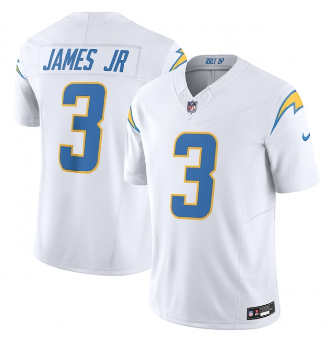 Men's Los Angeles Chargers #3 Derwin James Jr. White 2025 F.U.S.E. Vapor Untouchable Limited Football Stitched Jersey