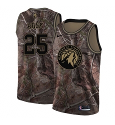 Youth Nike Minnesota Timberwolves #25 Derrick Rose Swingman Camo Realtree Collection NBA Jersey