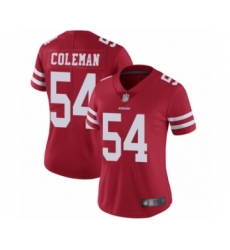 Women's San Francisco 49ers #54 Fred Warner Red Team Color Vapor Untouchable Limited Player Football Jersey