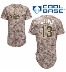 Men's Majestic San Diego Padres #13 Freddy Galvis Replica Camo Alternate 2 Cool Base MLB Jersey