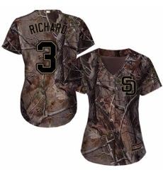 Women's Majestic San Diego Padres #3 Clayton Richard Authentic Camo Realtree Collection Flex Base MLB Jersey