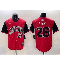 Men's Chicago White Sox #26 Korey Lee Red Black 2025 City Connect Limited Stitched Baseball Jersey
