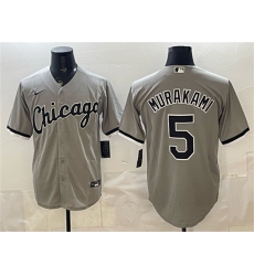 Men's Chicago White Sox #5 Munetaka Murakami Gray Stitched Baseball Jersey