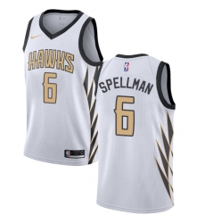 Youth Nike Atlanta Hawks #6 Omari Spellman Swingman White NBA Jersey - City Edition