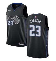 Men's Nike Orlando Magic #23 Justin Jackson Swingman Black NBA Jersey - City Edition