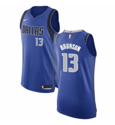 Women's Nike Dallas Mavericks #13 Jalen Brunson Authentic Navy Blue NBA Jersey Statement Edition