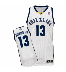 Men's Adidas Memphis Grizzlies #13 Jaren Jackson Jr. Authentic White Home NBA Jersey
