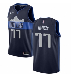 Women's Nike Dallas Mavericks #77 Luka Doncic Authentic Navy Blue NBA Jersey Statement Edition