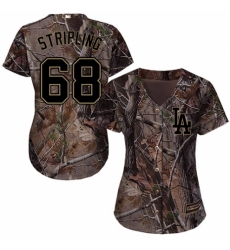Women's Majestic Los Angeles Dodgers #68 Ross Stripling Authentic Camo Realtree Collection Flex Base MLB Jersey