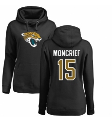 NFL Women's Nike Jacksonville Jaguars #15 Donte Moncrief Black Name & Number Logo Pullover Hoodie