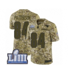 Youth Nike New England Patriots #84 Cordarrelle Patterson Limited Camo 2018 Salute to Service Super Bowl LIII Bound NFL Jersey