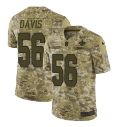 Youth Nike New Orleans Saints #56 DeMario Davis Limited Camo 2018 Salute to Service NFL Jersey