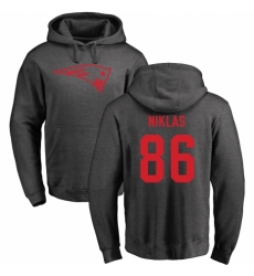 NFL Nike New England Patriots #86 Troy Niklas Ash One Color Pullover Hoodie