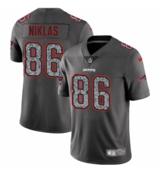 Youth Nike New England Patriots #86 Troy Niklas Gray Static Untouchable Limited NFL Jersey