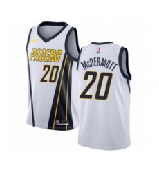Men's Nike Indiana Pacers #20 Doug McDermott White Swingman Jersey - Earned Edition