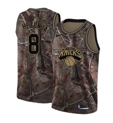 Men's Nike New York Knicks #8 Mario Hezonja Swingman Camo Realtree Collection NBA Jersey