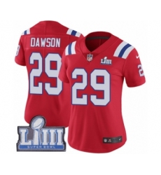 Women's Nike New England Patriots #29 Duke Dawson Red Alternate Vapor Untouchable Limited Player Super Bowl LIII Bound NFL Jersey