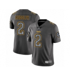 Men's Pittsburgh Steelers #2 Mason Rudolph Limited Gray Static Fashion Football Jersey