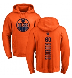 NHL Adidas Edmonton Oilers #60 Olivier Rodrigue Orange One Color Backer Pullover Hoodie
