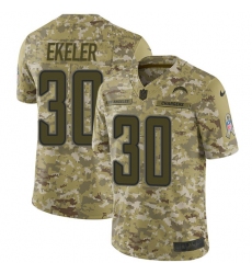 Men's Nike Los Angeles Chargers #30 Austin Ekeler Limited Camo 2018 Salute to Service NFL Jersey