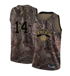 Women's Nike New York Knicks #14 Allonzo Trier Swingman Camo Realtree Collection NBA Jersey