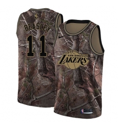 Men's Nike Los Angeles Lakers #11 Michael Beasley Swingman Camo Realtree Collection NBA Jersey