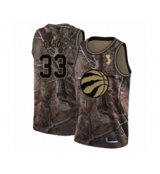 Youth Toronto Raptors #33 Marc Gasol Swingman Camo Realtree Collection 2019 Basketball Finals Champions Jersey