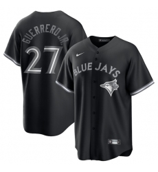 Men's Toronto Blue Jays #27 Vladimir Guerrero Jr. Black Lights Out Limited Stitched Jersey