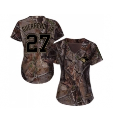 Women's Toronto Blue Jays #27 Vladimir Guerrero Jr. Authentic Camo Realtree Collection Flex Base Baseball Jersey