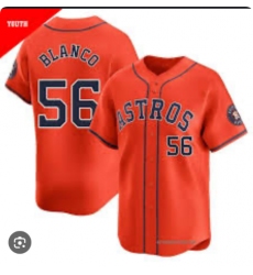 Men's Houston Astros #56 Ronel Blanco Nike Orange Home Replica Jersey