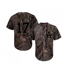 Men's Los Angeles Dodgers #17 Joe Kelly Authentic Camo Realtree Collection Flex Base Baseball Jersey