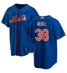 Men's New York Mets #38 Tylor Megill Royal Cool Base Stitched Baseball Jersey