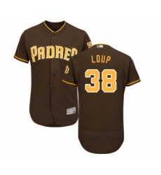 Men's San Diego Padres #38 Aaron Loup Brown Alternate Flex Base Authentic Collection Baseball Jersey
