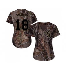 Women's Seattle Mariners #18 Yusei Kikuchi Authentic Camo Realtree Collection Flex Base Baseball Jersey