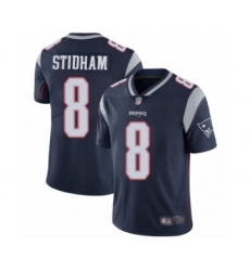Men's New England Patriots #8 Jarrett Stidham Navy Blue Team Color Vapor Untouchable Limited Player Football Jersey