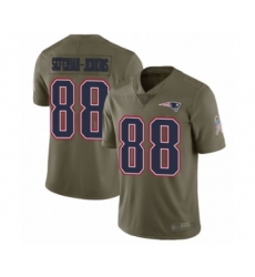 Men's New England Patriots #88 Austin Seferian-Jenkins Limited Olive 2017 Salute to Service Football Jersey