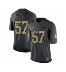 Men's Cincinnati Bengals #57 Germaine Pratt Limited Black 2016 Salute to Service Football Jersey