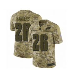 Men's Philadelphia Eagles #26 Miles Sanders Limited Camo 2018 Salute to Service Football Jersey